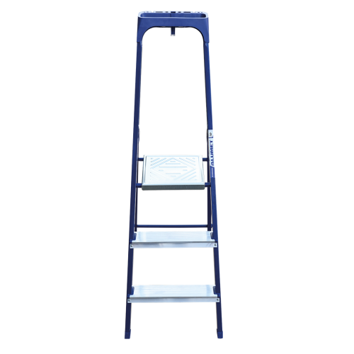 Стремянка стальная окрашенная с алюминиевыми ступенями с пластиковым органайзером 3 ст.