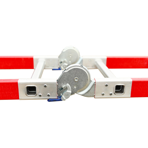 Лестница-трансформер стеклопластиковая четырёхсекционная шарнирная алюминиевая ступень  4*4