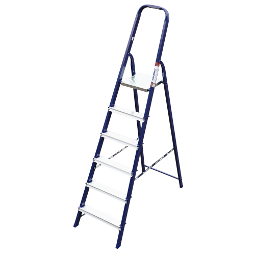 Стремянка стальная окрашенная с алюминиевыми ступенями 6 ст.