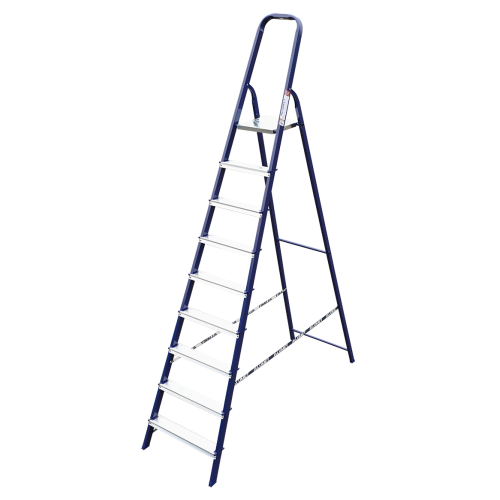 Стремянка стальная окрашенная с алюминиевыми ступенями 9 ст.