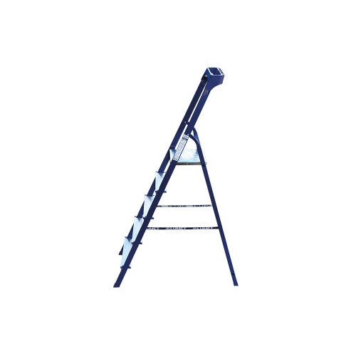 Стремянка стальная окрашенная с алюминиевыми ступенями с пластиковым органайзером 5 ст.