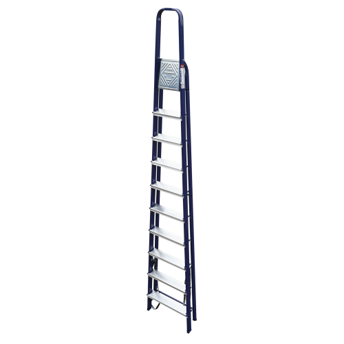 Стремянка стальная окрашенная с алюминиевыми ступенями 10 ст.