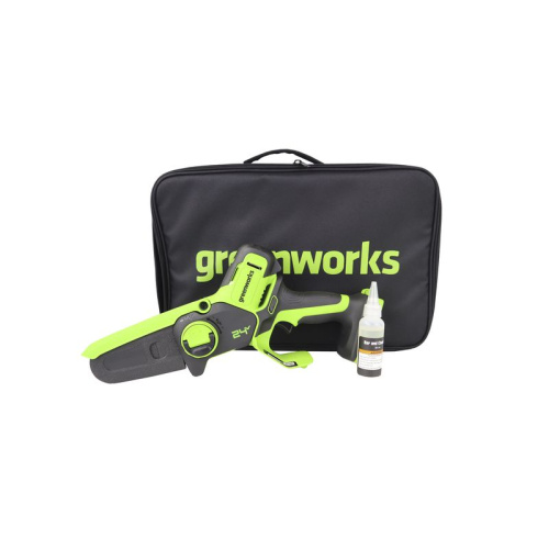 Аккумуляторная мини-пила / сучкорез Greenworks G24MCS10