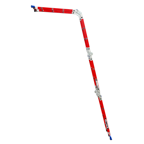 Лестница-трансформер стеклопластиковая четырёхсекционная шарнирная алюминиевая ступень  4*4
