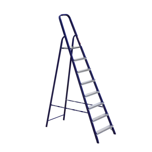 Стремянка стальная окрашенная с алюминиевыми ступенями 8 ст.