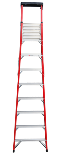 Стремянка стеклопластиковая 8 ступеней с лотком для инструмента