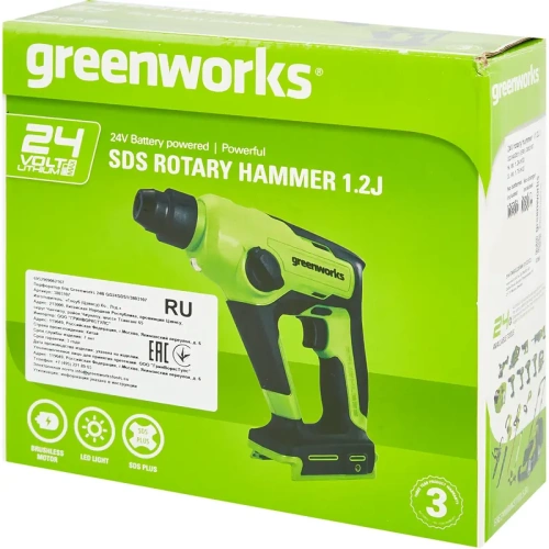 Аккумуляторный перфоратор Greenworks GD24SDS1