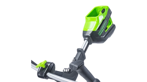 Триммер аккумуляторный c трехлопастным ножом и кусторезом Greenworks TB201HK5