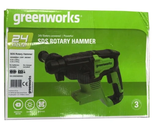 Аккумуляторный перфоратор Greenworks GD24SDS2