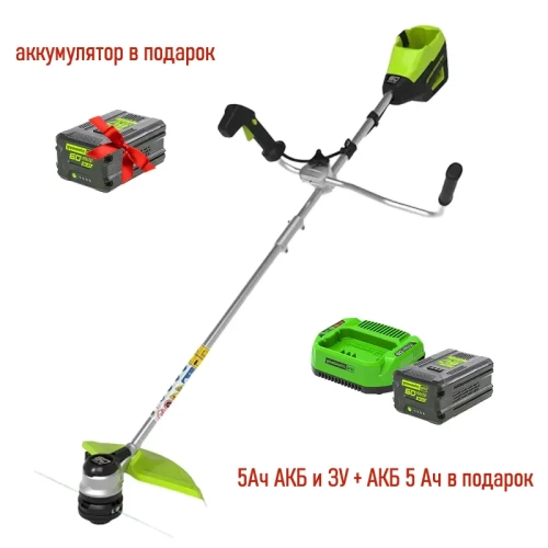 Триммер Greenworks GD60BCB