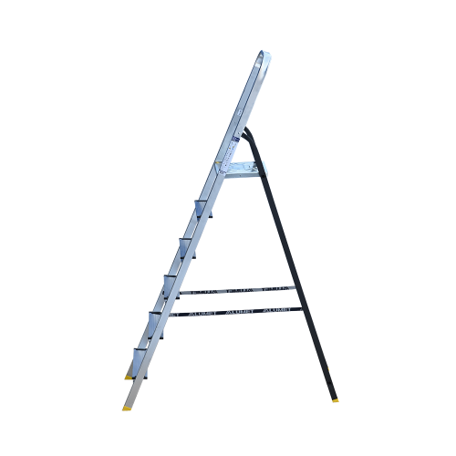 Стремянка комбинированная усиленная алюминиевая со стальной задней ногой 6 ст.