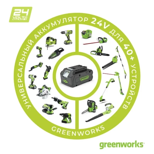 Дрель-шуруповерт Greenworks GD24DD90