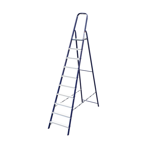 Стремянка стальная окрашенная с алюминиевыми ступенями 10 ст.