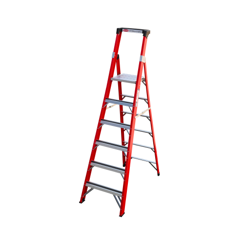 Стремянка стеклопластиковая 6 ступеней с лотком для инструмента