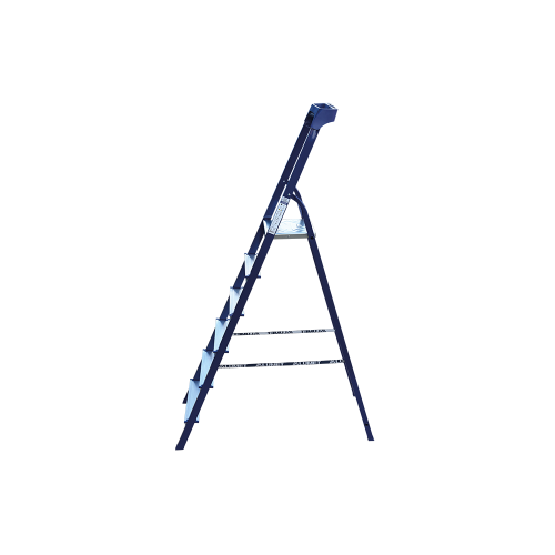 Стремянка стальная окрашенная с алюминиевыми ступенями с пластиковым органайзером 6 ст.