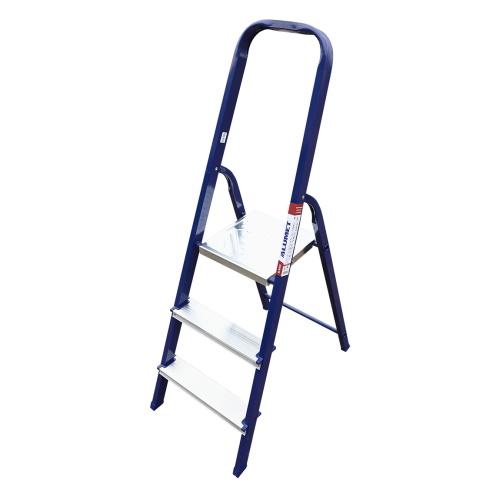 Стремянка стальная окрашенная с алюминиевыми ступенями 3 ст.