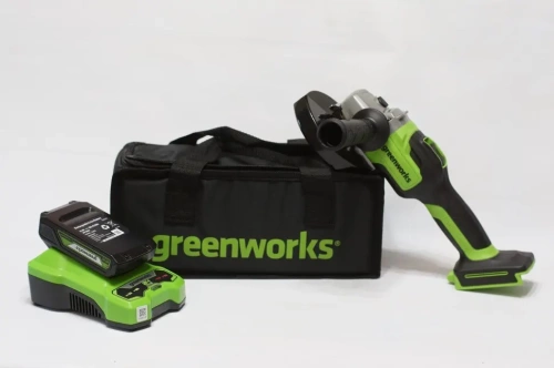 Угловая шлифовальная машина Greenworks GD24AG 4Ач