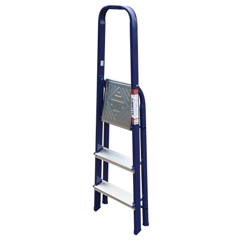 Стремянка стальная окрашенная с алюминиевыми ступенями 3 ст.