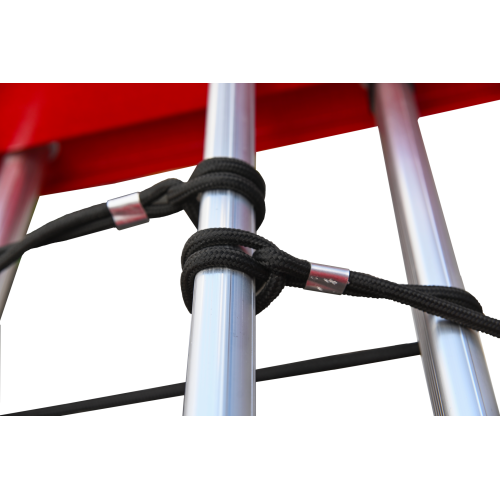 Лестница стеклопластиковая 2х12 Alumet выдвижная с тросом, в сборе с крюками