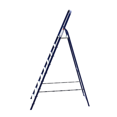 Стремянка стальная окрашенная с алюминиевыми ступенями 9 ст.