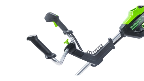 Триммер аккумуляторный c трехлопастным ножом и кусторезом Greenworks TB201HK5