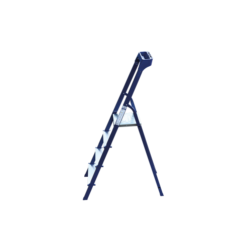 Стремянка стальная окрашенная с алюминиевыми ступенями с пластиковым органайзером 4 ст.