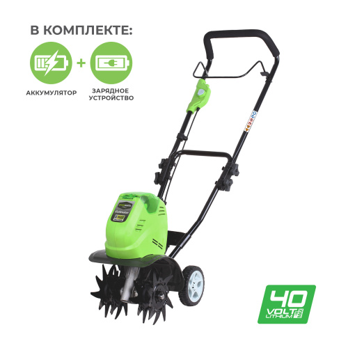 Культиватор Greenworks G40TLK6 + АКБ 6А*ч и ЗУ (комплект)