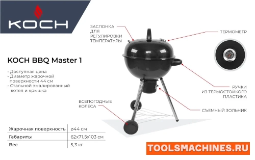 Угольный гриль Koch BBQ Master 1